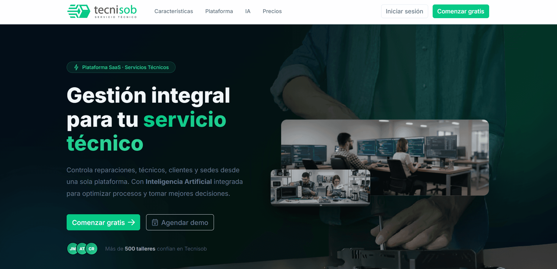 Pantalla principal de Tecnisob 3.0
